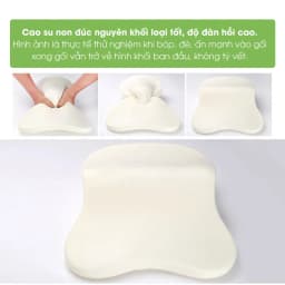 Thumbnail Gối tựa đầu ô tô cao su non, kê cổ tựa lưng ghế oto, massage vai gáy phụ kiện xe hơi Tâm Luân 4