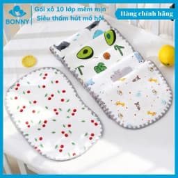 Thumbnail Gối Xô BONNY 10 Lớp Siêu Mềm Mại Và Thấm Hút Mồ Hôi Dành Cho Bé (KT:40x25Cm) 1