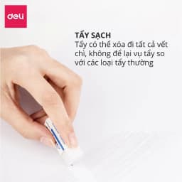 Thumbnail Gôm Tẩy Deli Màu Trắng - Tẩy Sạch Ít Vụn Tẩy - Phù Hợp Cho Học Sinh, Sinh Viên, Văn Phòng Thi Trắc Nghiệm, Vẽ, Ghi Chép 1