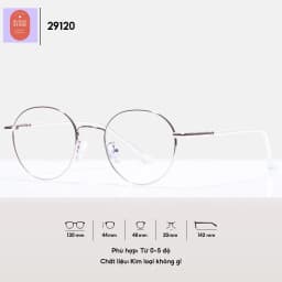Thumbnail Gọng kính kim loại mắt tròn nam nữ Accede Sarifa phù hợp mặt nhỏ càng kính nhẹ nhàng màu sắc thời trang 29120 2