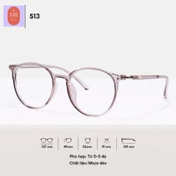 Thumbnail Gọng kính mắt tròn nam nữ Accede Sarifa chất liệu nhựa dẻo thanh mảnh nhẹ nhàng 513 1