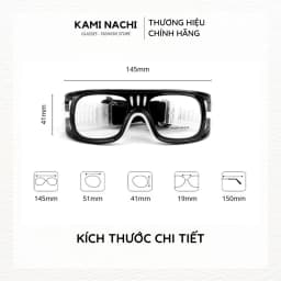 Thumbnail Gọng kính thể thao KAMI NACHI chuyên dụng cho người chơi thể thao, đá banh, bóng rổ 2