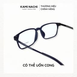 Thumbnail Gọng kính Titanium đen nhám dáng vuông thanh mảnh KAMI NACHI phong cách tối giản vuông Size L 4