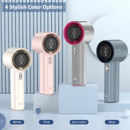 Thumbnail Goojodoq Quạt cầm tay có thể sạc lại điều chỉnh mức 100 Tốc độ gió Thân kim loại Màn hình kỹ thuật số cho công việc và sử dụng ngoài trời 2