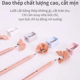 Thumbnail Gọt bút chì mini Deli - Hồng, Cam, Xanh dương, Xanh lá - 1 cái màu ngẫu nhiên - Chất liệu ABS bền bỉ, lưỡi dao không ghỉ 3