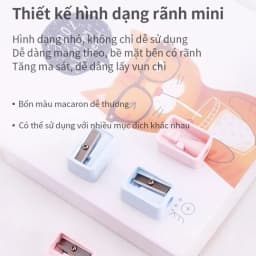 Thumbnail Gọt bút chì mini Deli - Hồng, Cam, Xanh dương, Xanh lá - 1 cái màu ngẫu nhiên - Chất liệu ABS bền bỉ, lưỡi dao không ghỉ 4