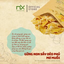 Thumbnail Gừng Non Sấy Dẻo Phủ Mơ Muối Nam Xanh Túi 40g 1