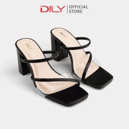 Thumbnail Guốc cao gót nữ DILY quai thanh mảnh trong suốt, sandal cao gót nữ gót vuông tiện lợi 8cm_AA0359 1