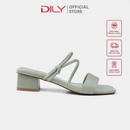 Thumbnail Guốc nữ 3 phân DILY tiện lợi gót vuông, giày sandal nữ mũi vuông quai mảnh êm chân 3cm_AA0278 1