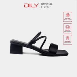 Thumbnail Guốc nữ 3 phân DILY tiện lợi gót vuông, giày sandal nữ mũi vuông quai mảnh êm chân 3cm_AA0278 3