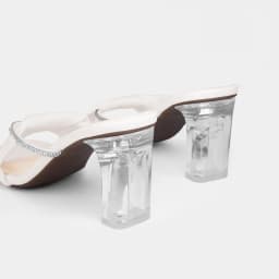 Thumbnail Guốc nữ đế vuông mica trong suốt thanh lịch, dép guốc nữ quai đính hạt lấp lánh cao 7cm_AA0393 2