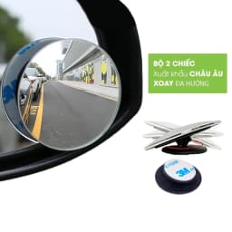 Thumbnail Gương cầu lồi ô tô cao cấp xoay 360 độ hình rẻ quạt gắn kính chiếu hậu không viền, xóa điểm mù, phụ kiện oto Tâm Luân 1