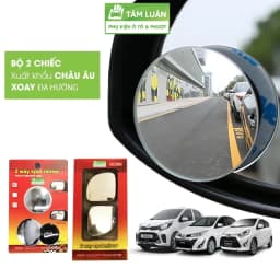 Thumbnail Gương Cầu Lồi ô tô cao cấp Tâm Luân gắn kính chiếu hậu, không viền, xóa điểm mù 1