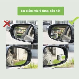 Thumbnail Gương cầu lồi ô tô xoay 360 độ cỡ lớn hình chữ nhật soi điểm mù, phụ kiện oto xe hơi Tâm Luân 2