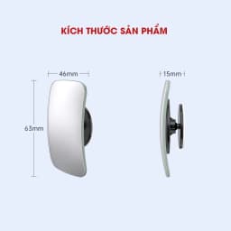 Thumbnail Gương cầu lồi ô tô xoay 360 độ cỡ lớn hình chữ nhật soi điểm mù, phụ kiện oto xe hơi Tâm Luân 4