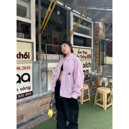 Thumbnail HADES Striped Pink Shirt - HADES Brand chính hãng Áo sơ mi dài tay cotton unisex 4