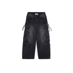 Thumbnail HADES Wash Baggy Denim Trousers Đen - HADES Brand chính hãng Quần denim dài unisex 1