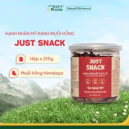 Thumbnail Hạnh Nhân Mỹ Rang Muối Hồng Himalaya Just Snack Green Food Tách Vỏ | Hộp 215g 1