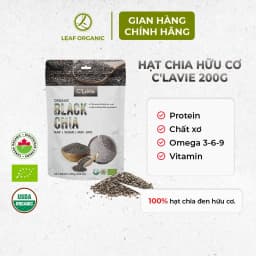 Thumbnail Hạt chia đen hữu cơ C'Lavie 200g - Hạt đều, giàu chất xơ, không chứa Cholesterol 2
