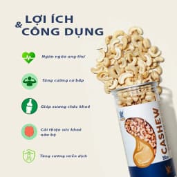 Thumbnail Hạt điều tươi VIP nhân trắng VUA YẾN MẠCH chuyên dùng nấu sữa, làm bánh loại 1 xuất khẩu 2