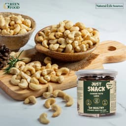 Thumbnail Hạt điều vỏ lụa rang muối Just Snack Green Food kích cỡ to hộp 180g 4
