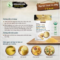 Thumbnail Hạt Kê Hữu Cơ Đã Tách Vỏ C’LAVIE 200g Organic Hulled Millet 2