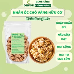 Thumbnail Hạt óc chó tách vỏ hữu cơ ONFOD hạt dinh dưỡng nấu sữa hạt làm ngũ cốc cho mẹ bầu, ăn kiêng, giảm cân 1