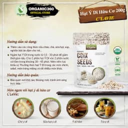 Thumbnail Hạt Ý Dĩ Hữu Cơ C’LAVIE 200g Organic Coix Seeds 2