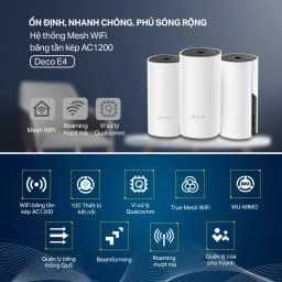 Thumbnail Hệ thống Wifi Mesh TP-Link Deco E4/M4/M5/S7/X10 Dành Cho Gia Đình 3