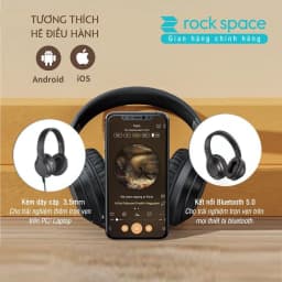 Thumbnail Headphone tai nghe bluetooth chụp tai không dây Rockspace O2 có mic hàng chính hãng BH 1 năm 3