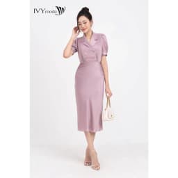 Thumbnail Helen Dress - Đầm lụa 2 lớp nữ IVY moda MS 48M8195 3