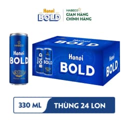 Thumbnail HỎA TỐC HÀ NỘI - COMBO 2 Thùng 24 lon Bia Hanoi BOLD – HABECO (330ml/lon) 1
