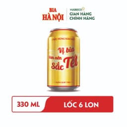 Thumbnail HỎA TỐC HÀ NỘI - Lốc 6 lon Bia Hà Nội - HABECO (330ml/ lon) 1