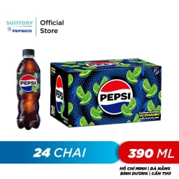 Thumbnail [HỎA TỐC]Thùng 24 Chai Nước Ngọt Có Gaz Pepsi Vị Chanh Không Calo (390ml /chai) 1