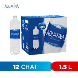 Thumbnail [HỎA TỐC-VC 12%] Thùng 12 Chai Nước tinh khiết Aquafina (1.5L/chai) 1