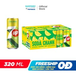 Thumbnail [HỎA TỐC-VC 12%] Thùng 24 Lon Nước Uống Có Gaz 7UP Soda Chanh Không Calo (320ml/lon) 3