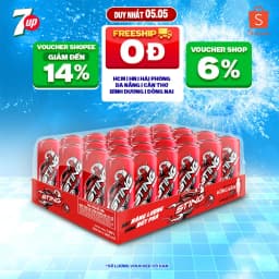 Thumbnail [HỎA TỐC-VC 12%] Thùng 24 Lon Nước Tăng Lực Sting Dâu (320ml/lon) 1