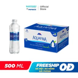 Thumbnail [HỎA TỐC-VC 12%] Thùng 28 Chai Nước tinh khiết Aquafina (500ml/chai) 1