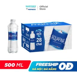 Thumbnail [HỎA TỐC-VC 12%] Thùng 28 Chai Nước tinh khiết Aquafina (500ml/chai) 2