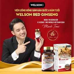 Thumbnail Hồng Sâm Hàn Quốc Đông Trùng Hạ Thảo Tăng Cường Sức Khỏe Welson Red Ginseng 30 Viên 1