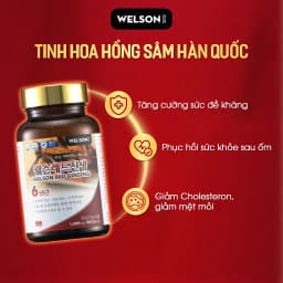 Thumbnail Hồng Sâm Hàn Quốc Đông Trùng Hạ Thảo Tăng Cường Sức Khỏe Welson Red Ginseng 30 Viên 4