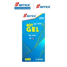 Thumbnail Hộp 12 Bút gel Bitex G03 mực đỏ, đen, xanh (0.7mm) 1