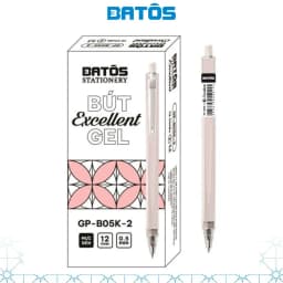 Thumbnail Hộp 12 cây bút gel bấm 0.5mm Batôs 3 Excellent GP-B05K-2 viết êm trơn , nét nhỏ chữ đẹp. 2