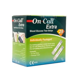 Thumbnail Hộp 25 Que Thử Đường Huyết On Call Extra Mỗi Que Trong Một Túi Nhôm Riêng 2