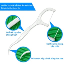 Thumbnail Hộp 50 cây tăm chỉ nha khoa HOKU sợi mảnh vệ sinh kẽ răng chân nướu giá cực rẻ khi mua kèm bàn chải điện CNK01 3