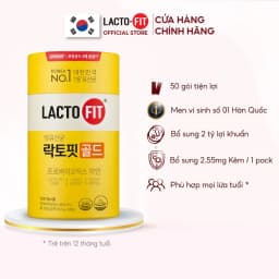 Thumbnail Hộp 50 Gói Men Vi Sinh LACTO-FIT GOLD Bổ Sung Lợi Khuẩn Cải Thiện Đường Ruột Khỏe Mạnh (50 gói x 2g) 1