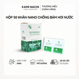 Thumbnail Hộp 50 miếng khăn lau nano hàng loại đặc biệt KAMI NACHI dùng 1 lần - Chống bám hơi nước, chống mờ sương cho kính 1