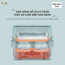 Thumbnail Hộp Cơm Cắm Điện Bear 2 Tầng 3 Ngăn Dung Tích 1.2L Hâm Nóng Nấu Cơm Hộp Cơm Giữ Nhiệt Hộp Cơm Văn Phòng Cắm Điện HC12L 3