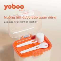 Thumbnail Hộp đựng sữa bột chống ẩm đa năng cho bé Yoboo YB-0032 có ngăn đựng muỗng 2 lớp nắp đậy 360ml - Hàng chính hãng 1