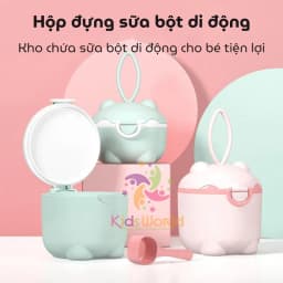 Thumbnail Hộp đựng sữa bột, thức ăn KidAndMom Dung Tích 225ml có quai cầm tiện lợi cho mẹ và bé 2